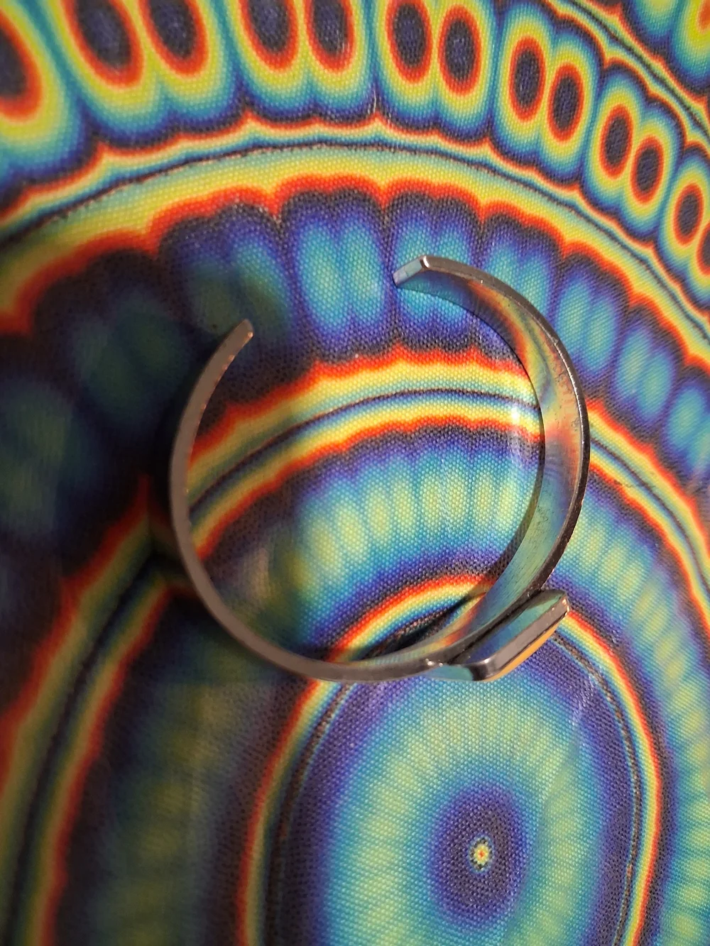 paparazzi Silver Cuff Ring with Yellow Square Accent